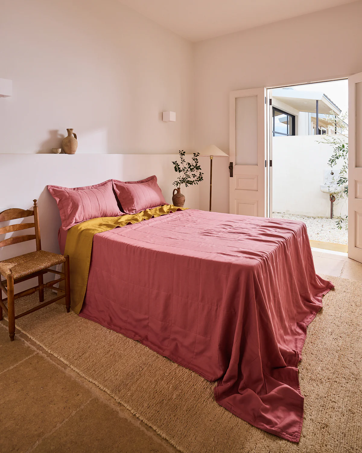 Pink Clay & Turmeric Two-Tone Quilt - Image 4