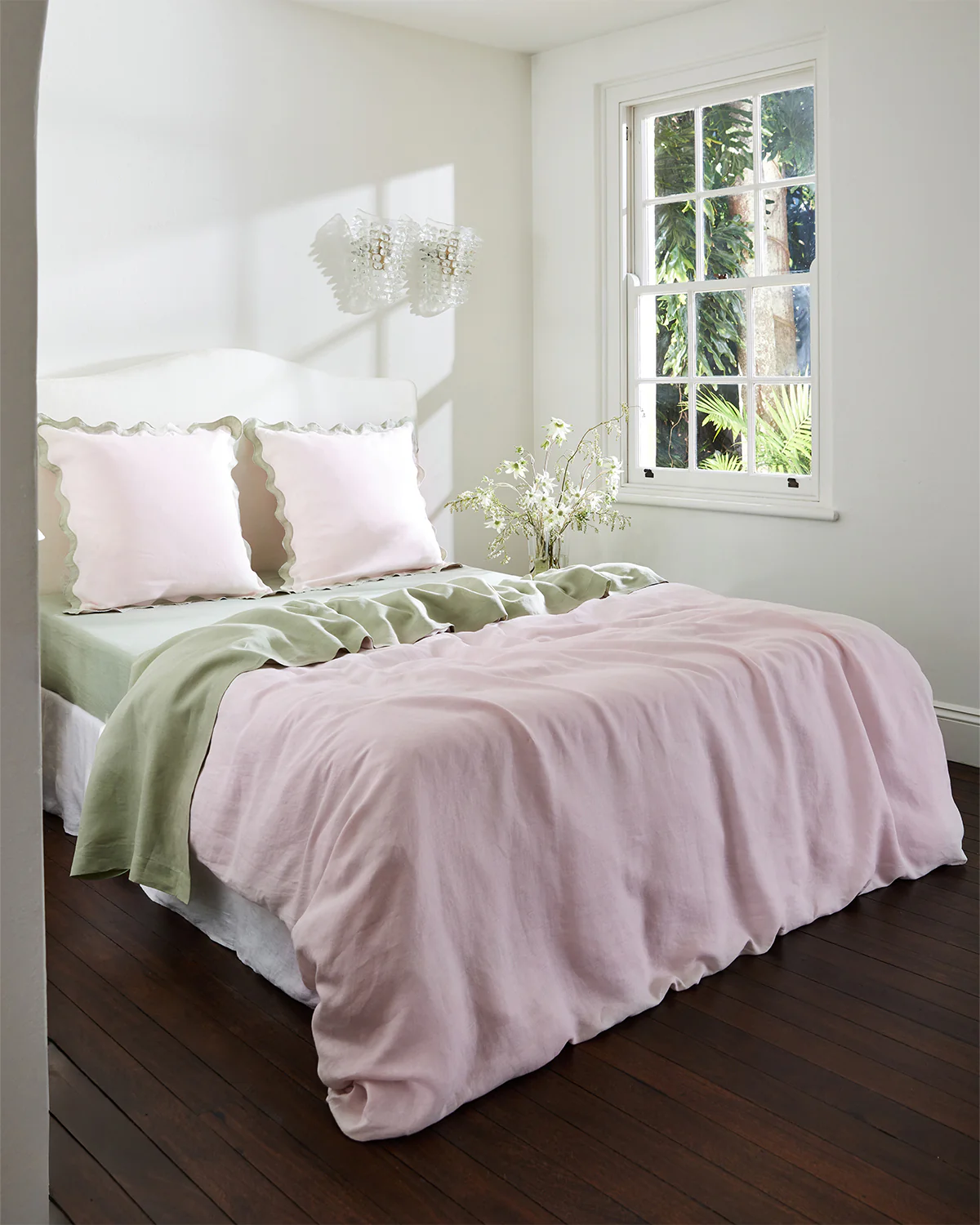 Rosewater 100% French Flax Linen Duvet Cover Set - Image 5