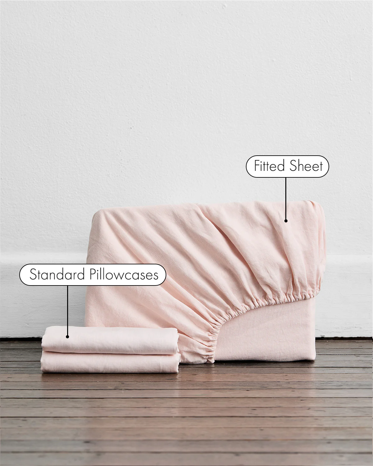 Rosewater 100% French Flax Linen Fitted Sheet Set - Image 2