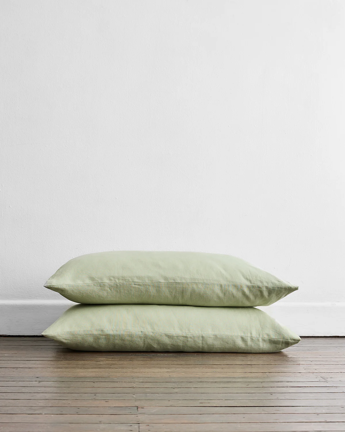 Sage 100% French Flax Linen King Pillowcases (Set of Two)