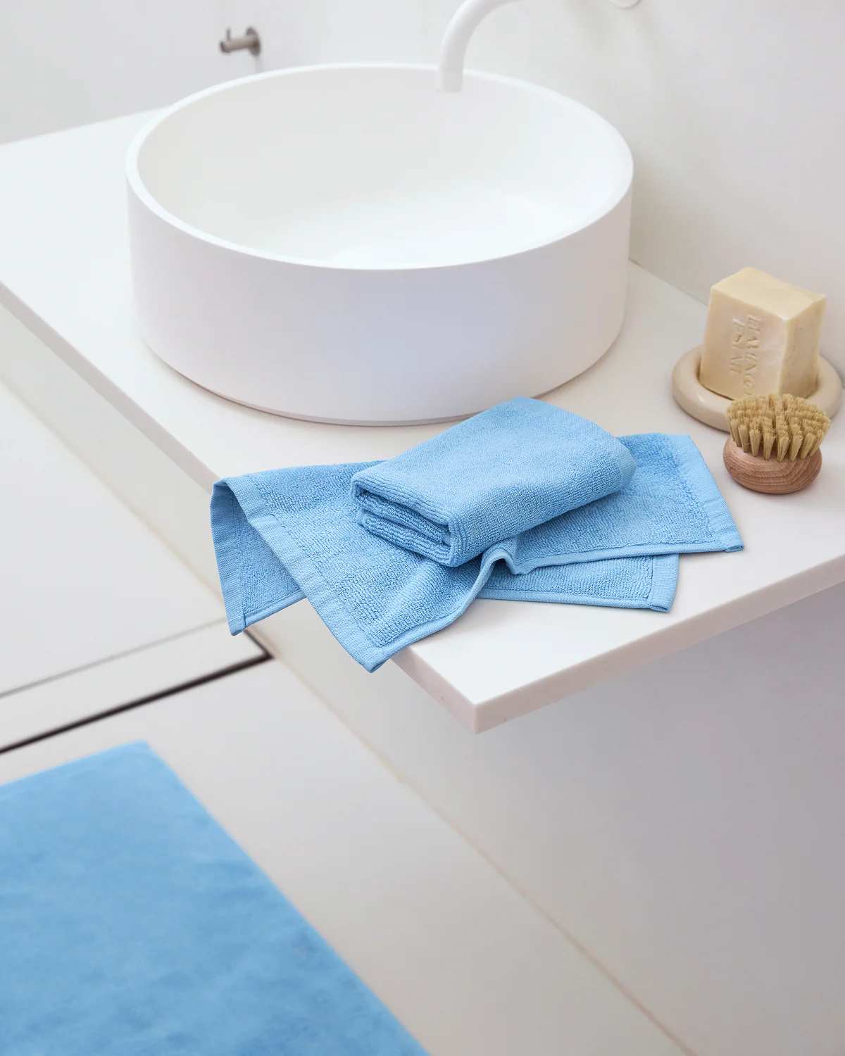 Sky 100% Cotton Terry Face Washers (Set of Two) - Image 5