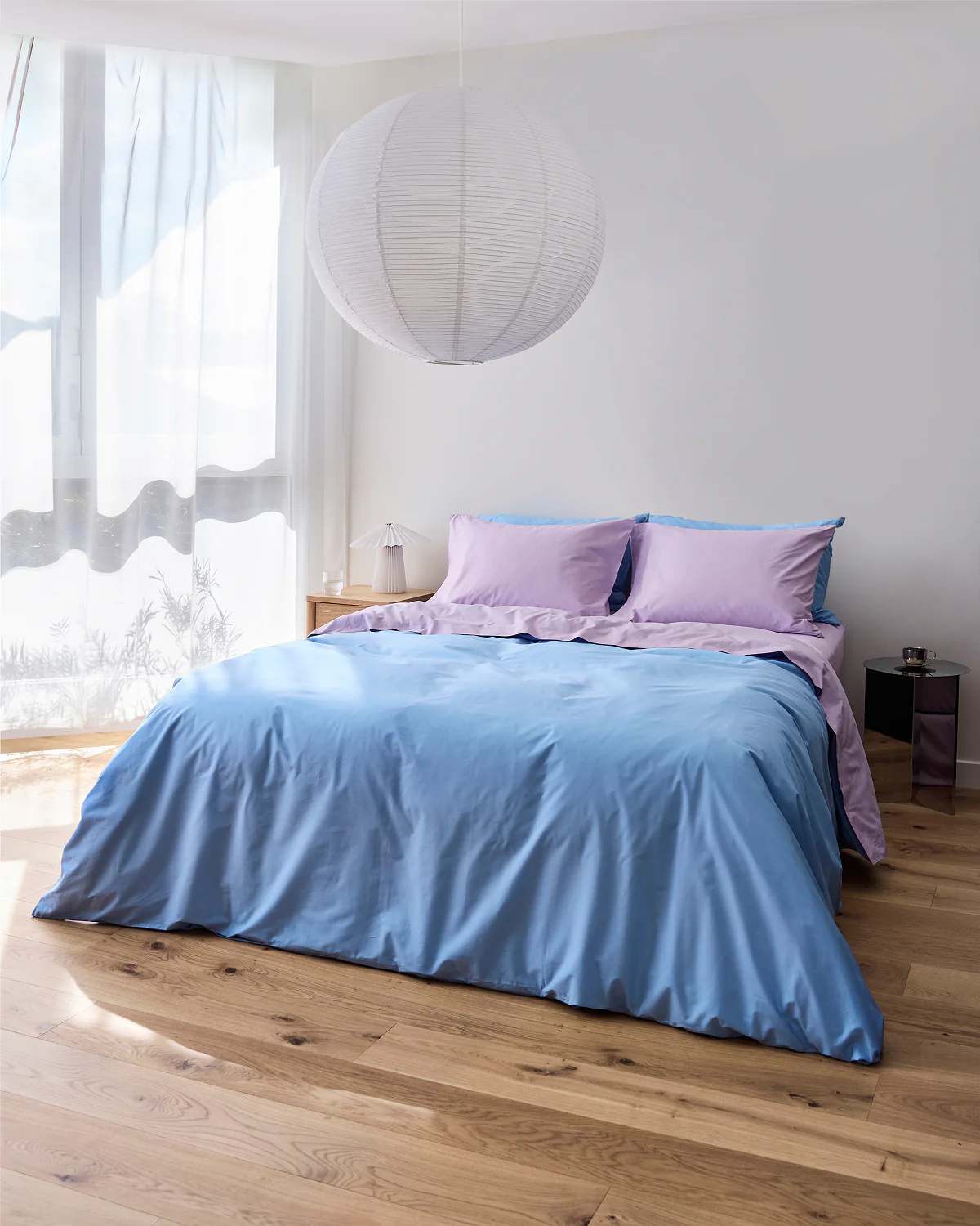 Violet 100% Organic Cotton Fitted Sheet Set - Image 7