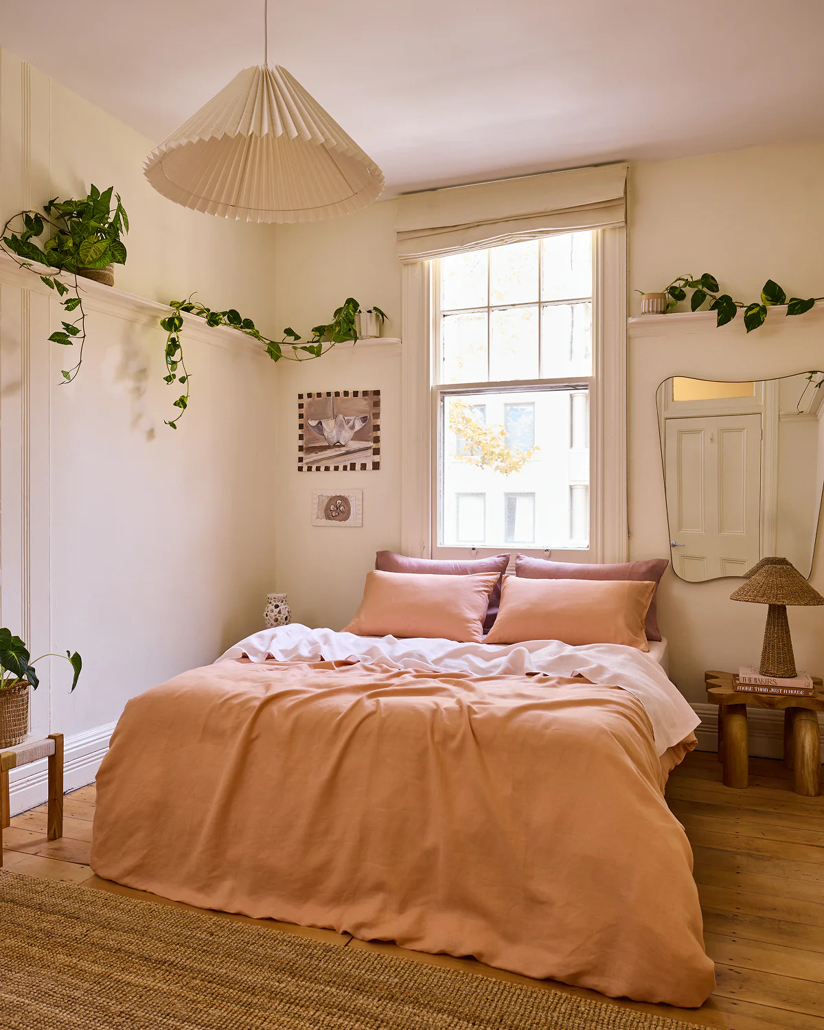 Terracotta 100% French Flax Linen Bedding Set - Image 6