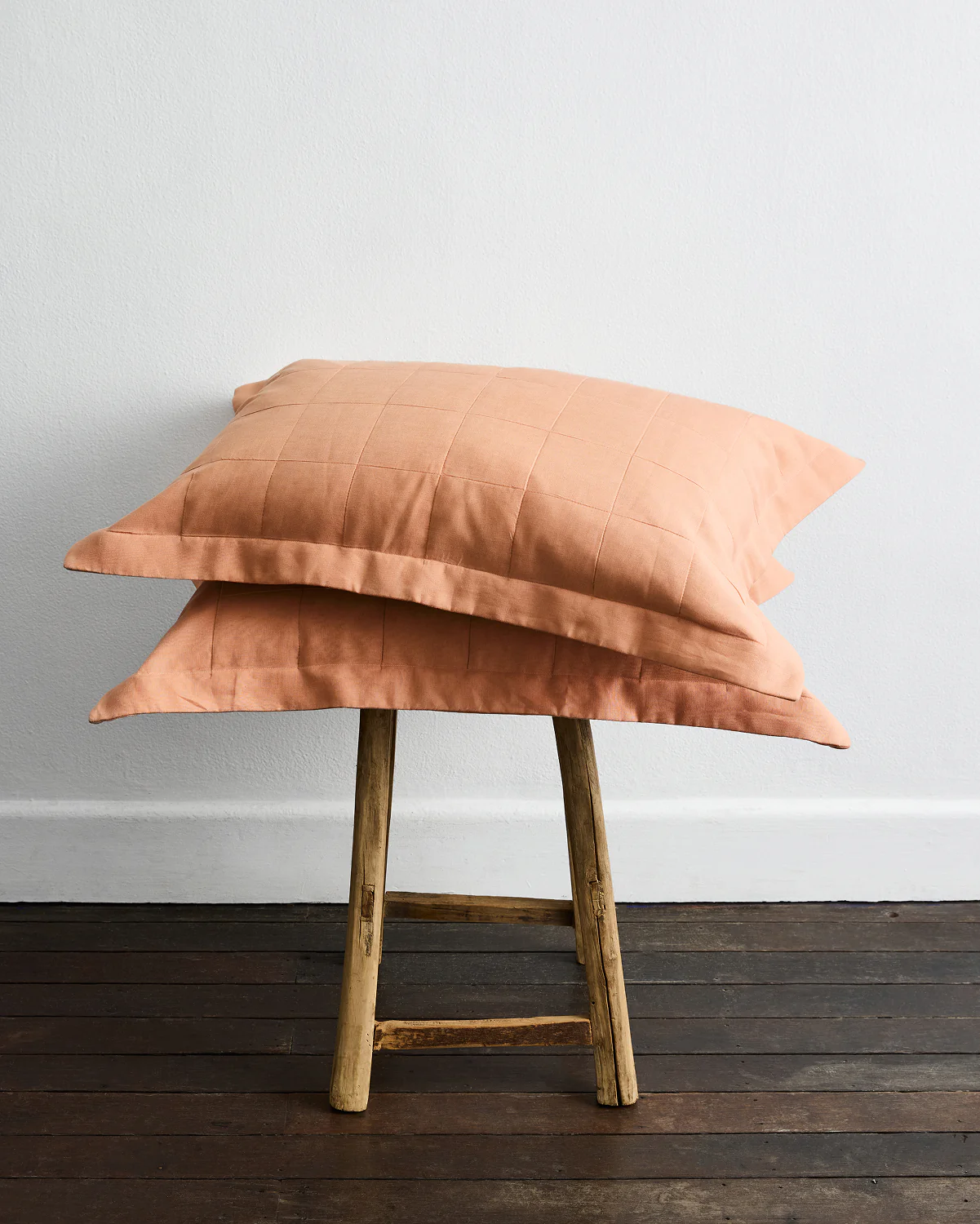 Terracotta Quilted Pillowcases (Set of Two)