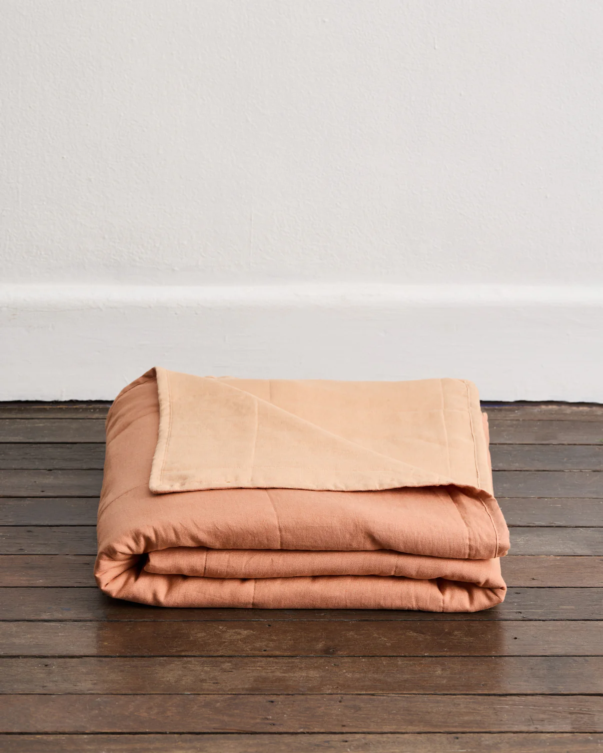 Terracotta & Hazelnut Two-Tone Quilt - Image 3