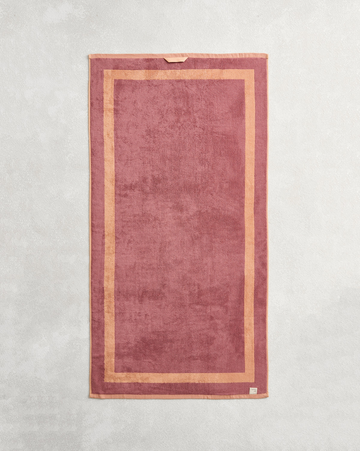 Terracotta & Pink Clay Two-Toned 100% Cotton Terry Bath Towel - Image 6