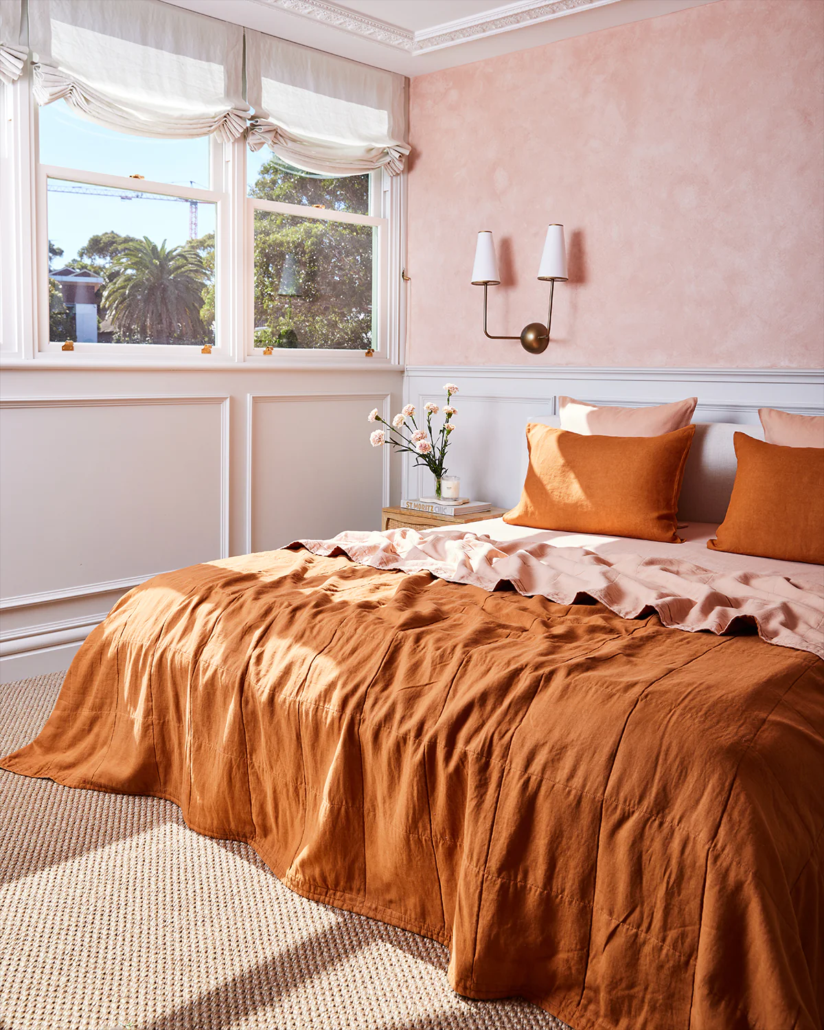 Terracotta & Rust Two-Tone Quilt - Image 4