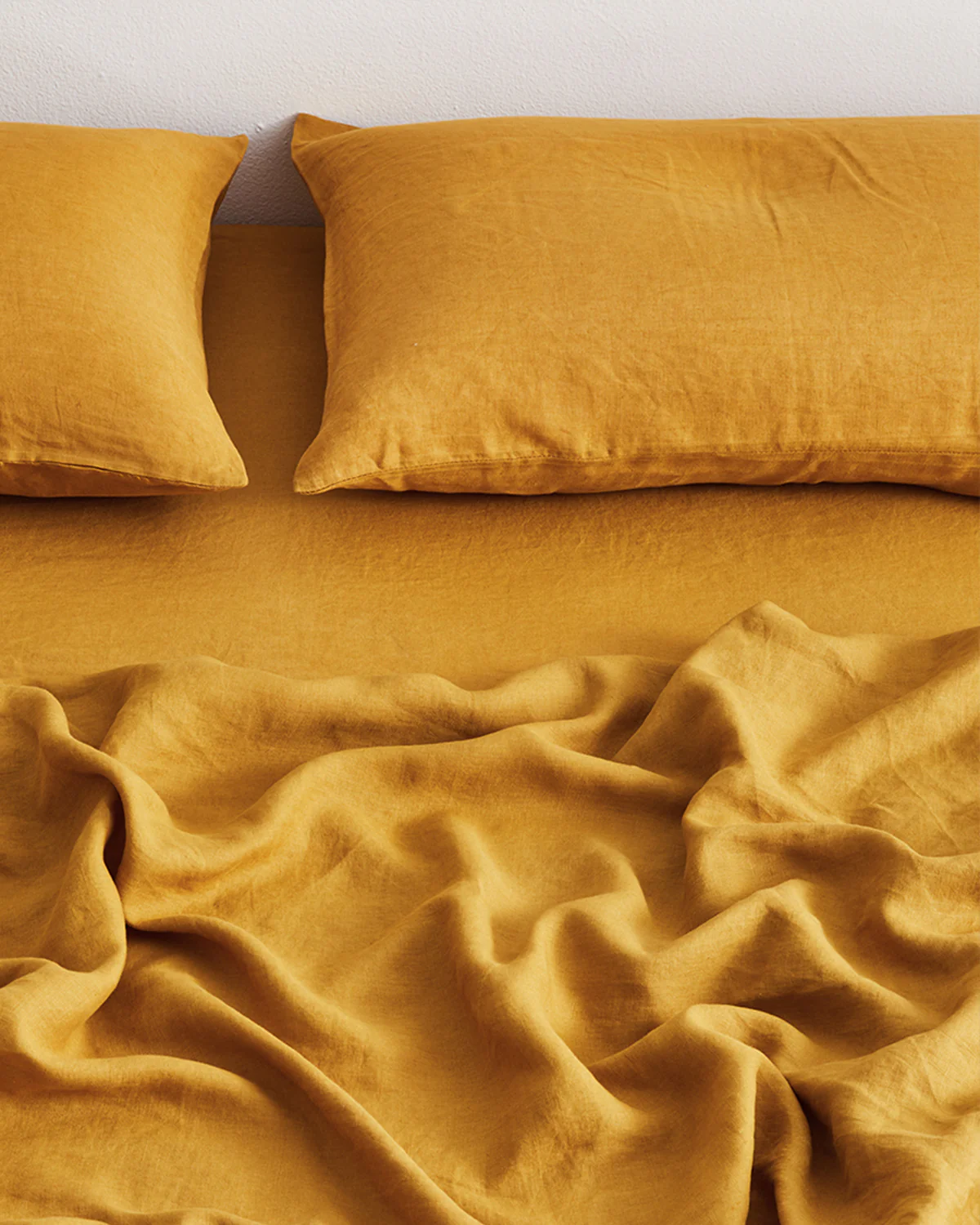 Turmeric 100% French Flax Linen Pillowcases (Set of Two) - Image 2