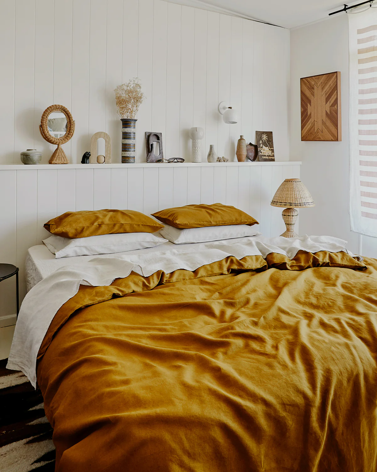 Turmeric 100% French Flax Linen Pillowcases (Set of Two) - Image 5