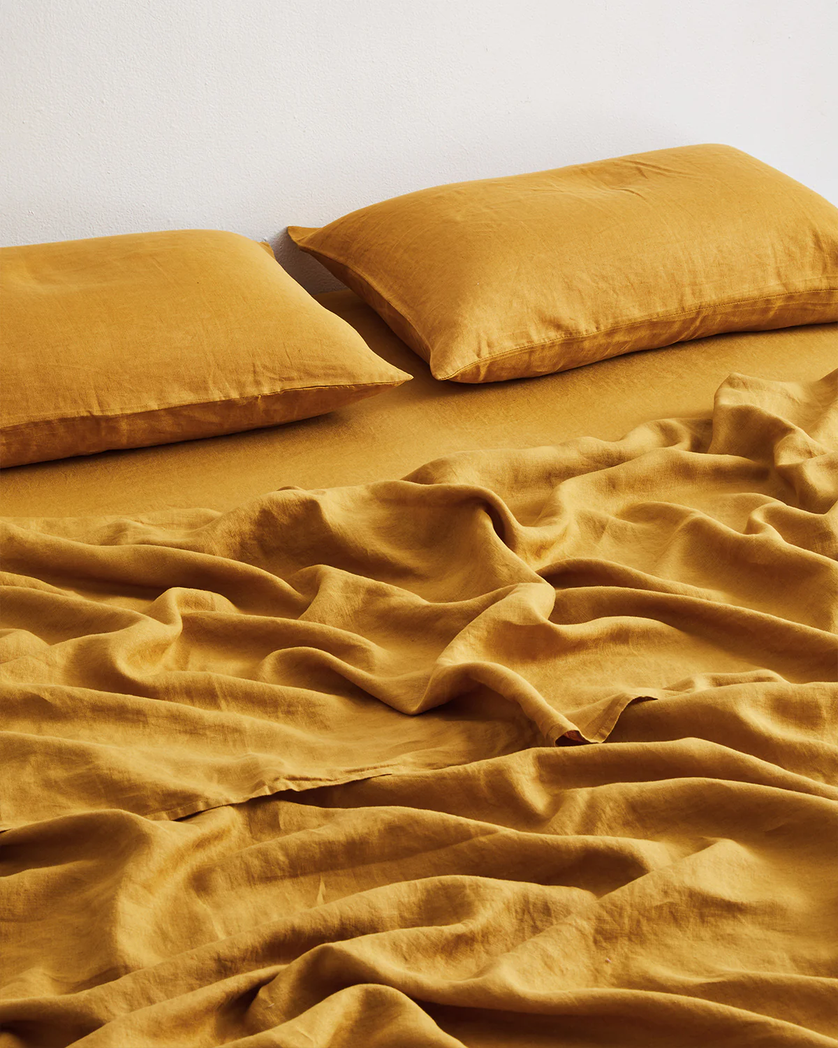Turmeric 100% French Flax Linen Sheet Set - Image 3