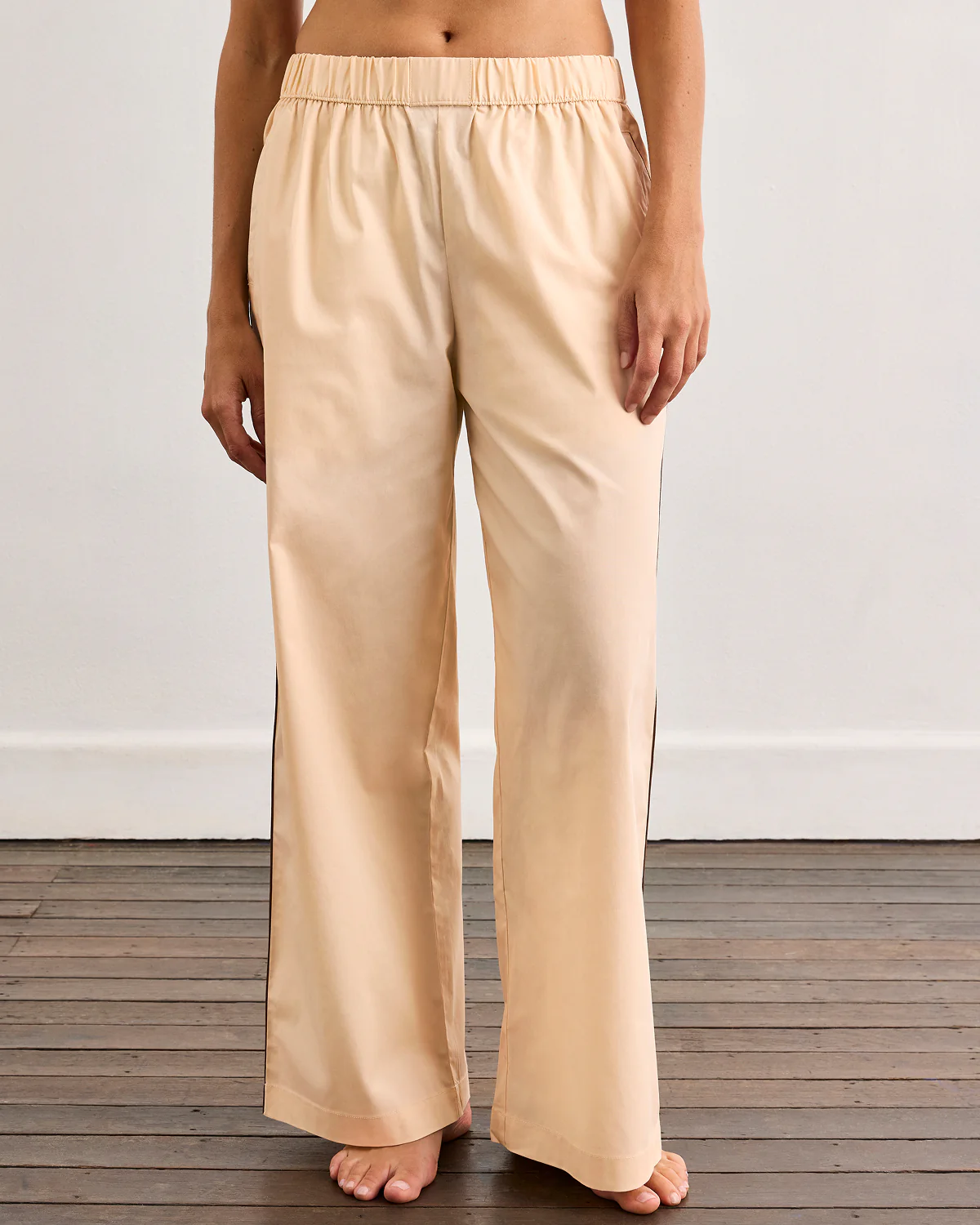 Vanilla & Espresso Piped Long Sleep Set - Image 6