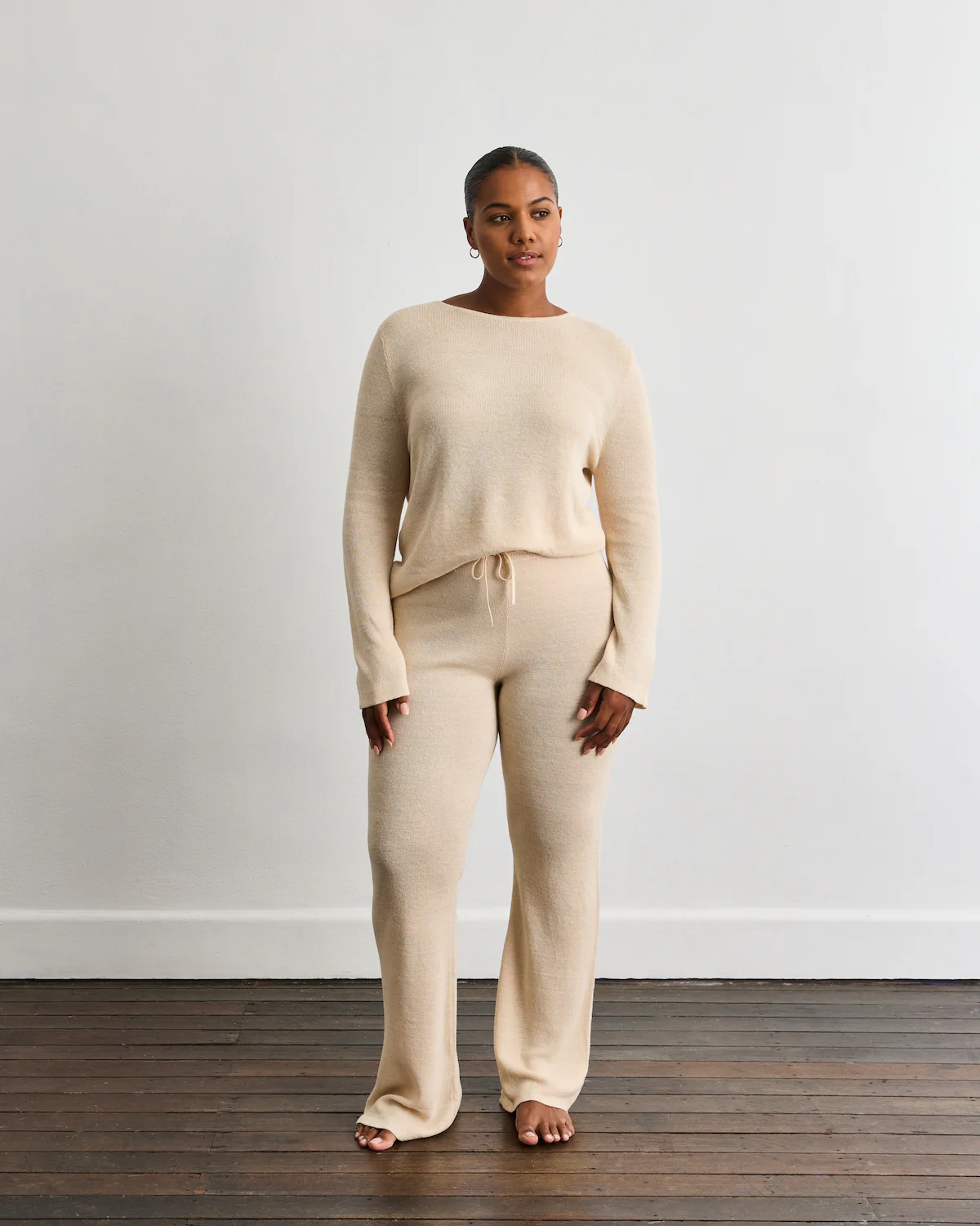 Veranda Linen Knit Pants in Oatmeal