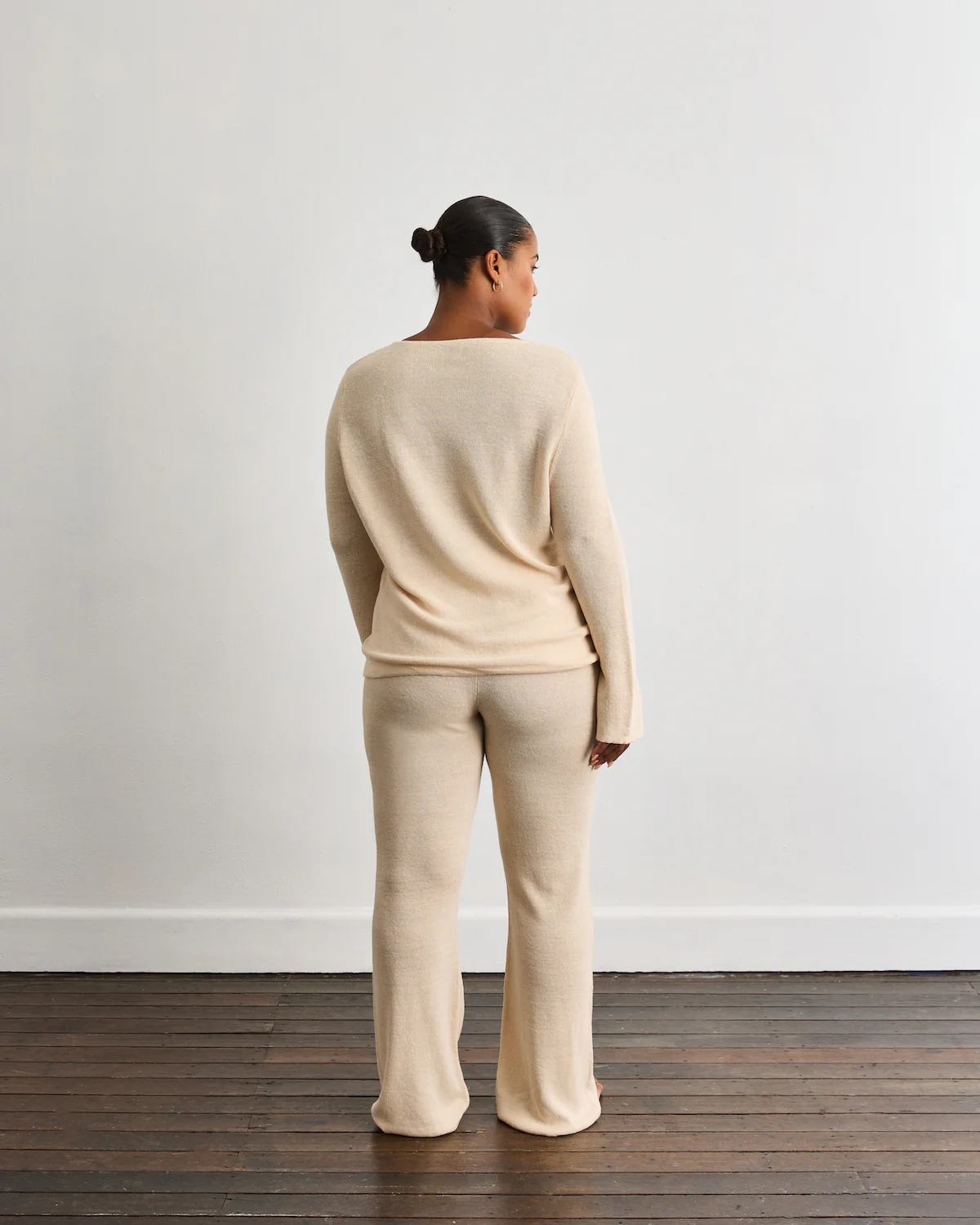 Veranda Linen Knit Pants in Oatmeal - Image 2