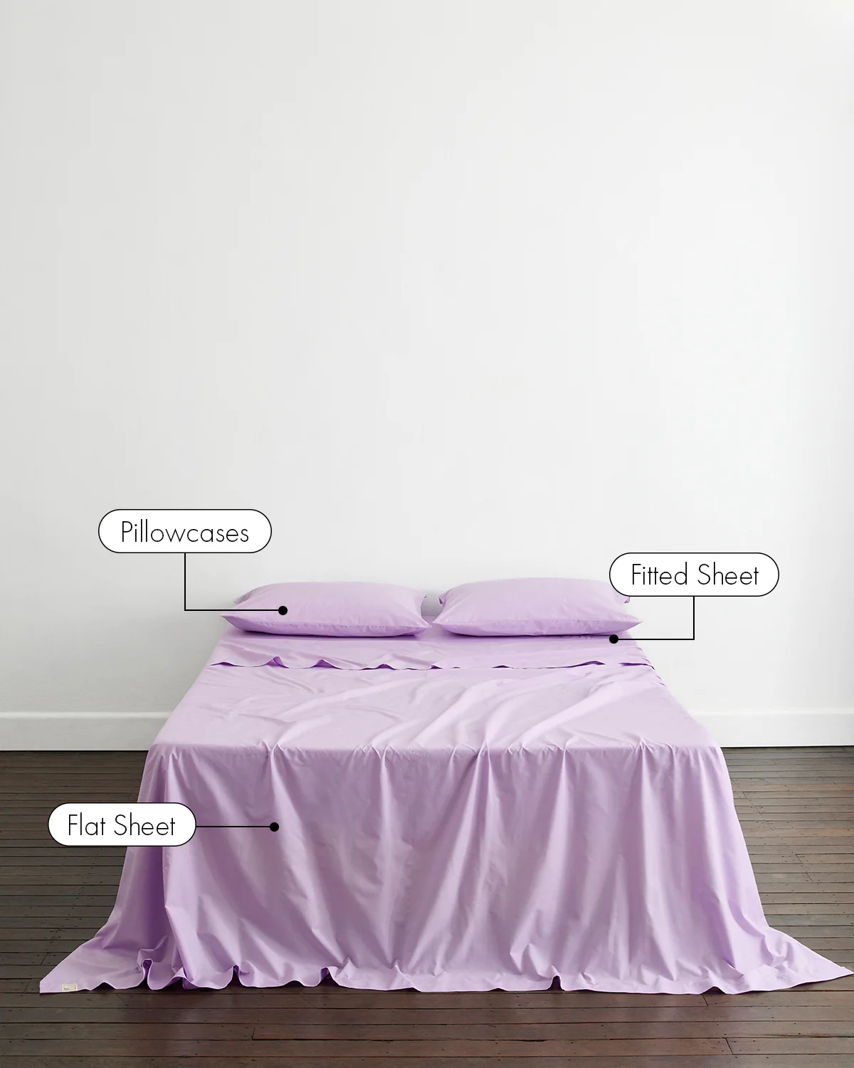 Violet 100% Organic Cotton Sheet Set - Image 2