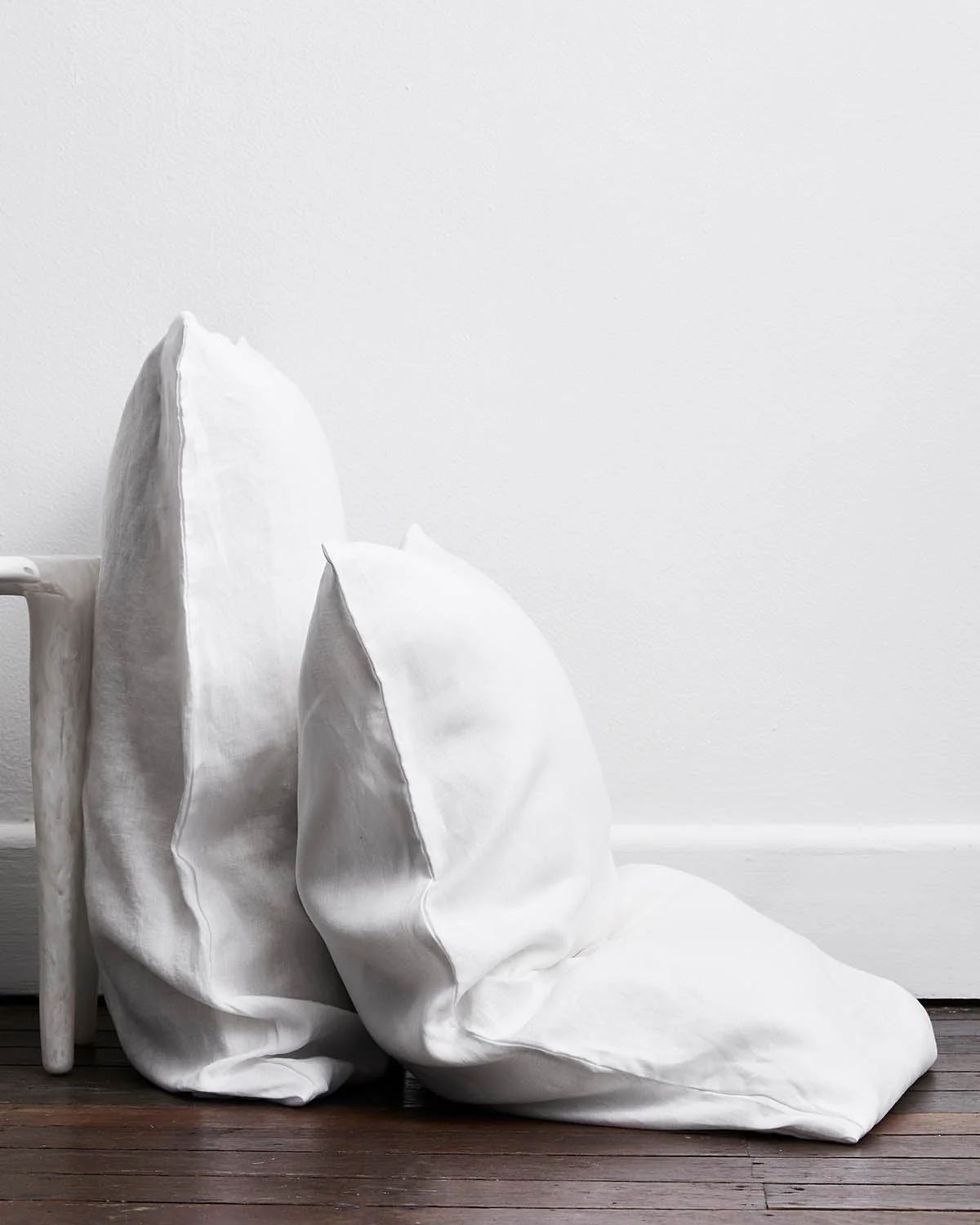 White 100% French Flax Linen Bedding Bundle - Image 7