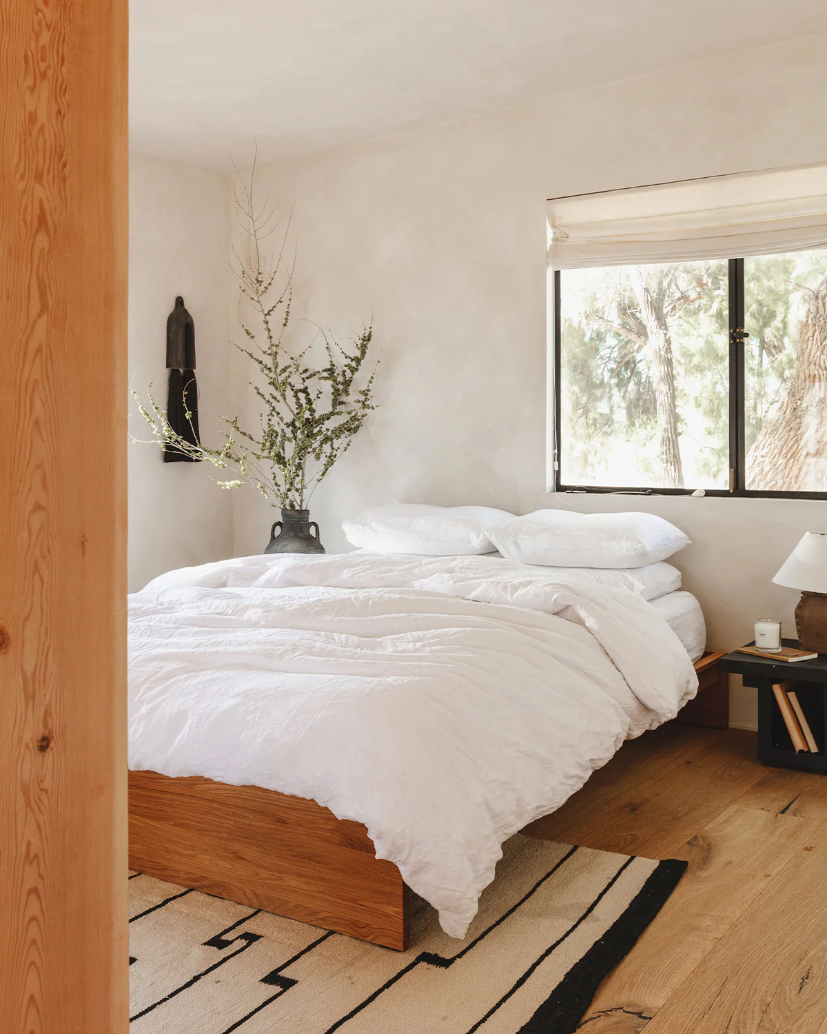 White 100% French Flax Linen Fitted Sheet - Image 4